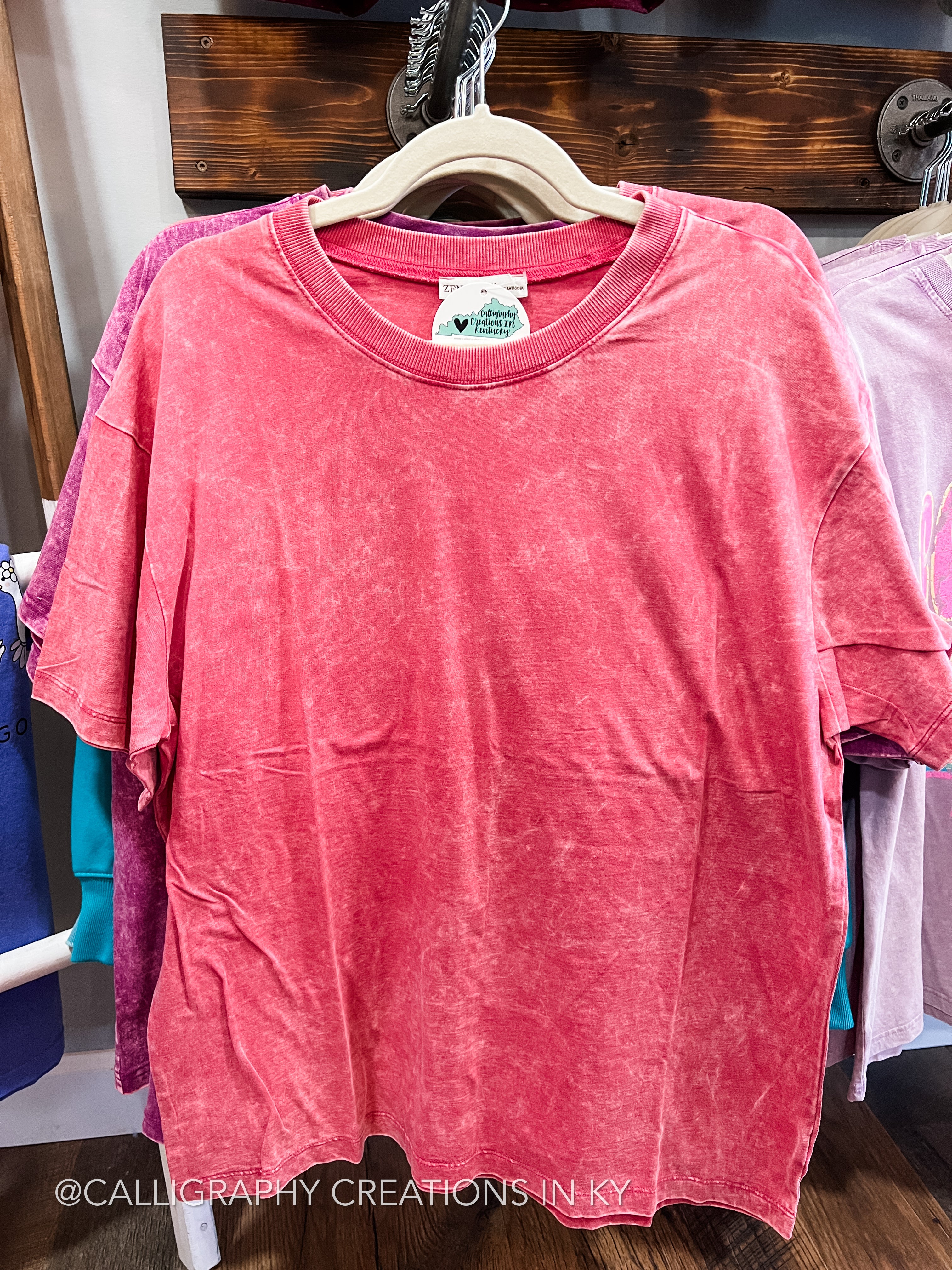 Ash Pink | Washed Short Sleeve Top