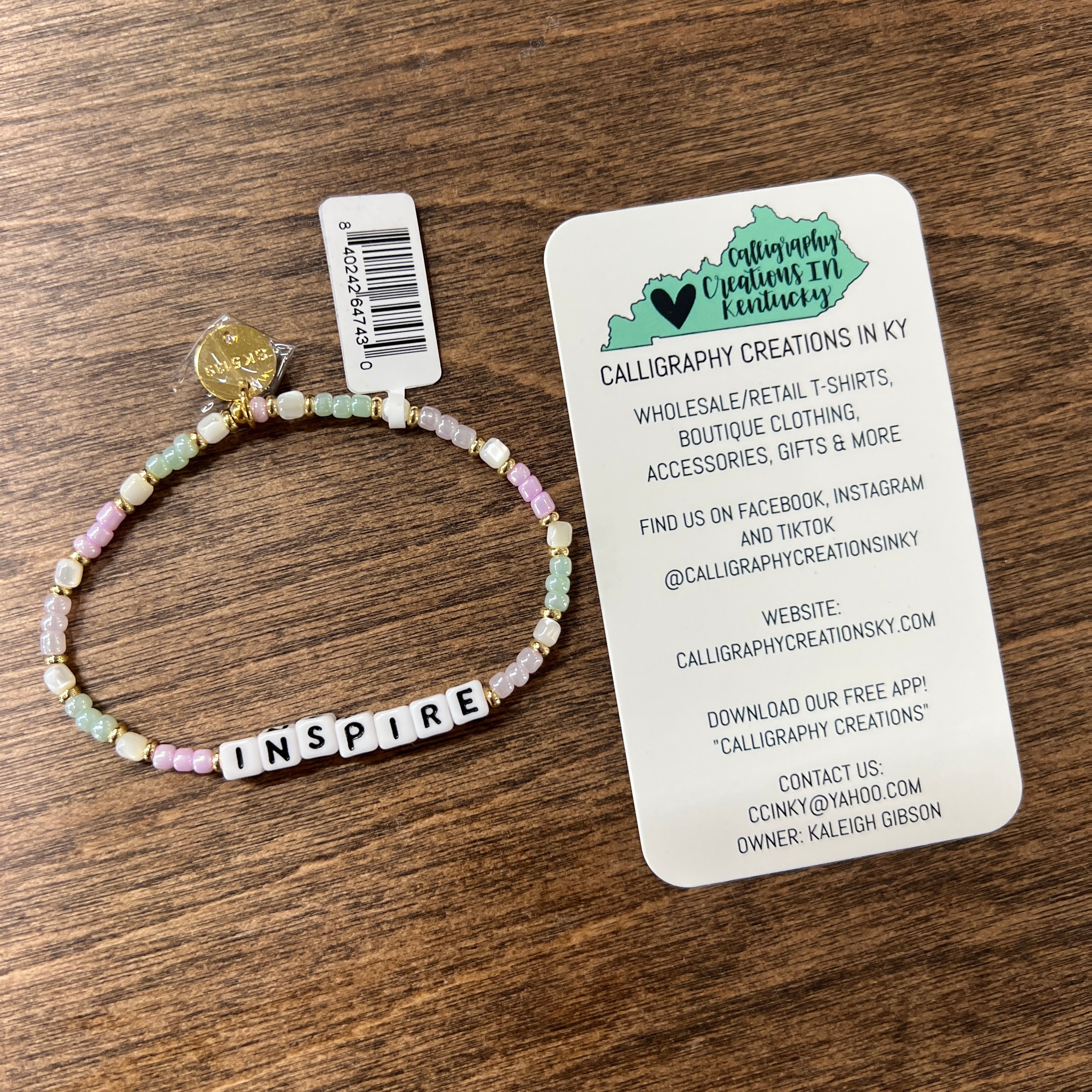 Inspire / Gelato Little Words Project Beaded Bracelet