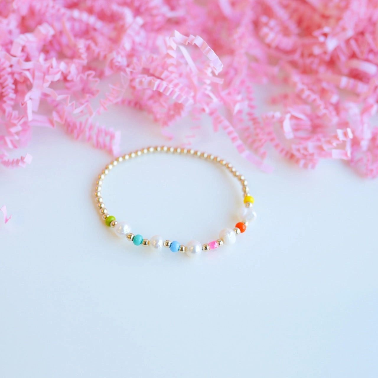 Beach Rainbow Beaded Blondes Bracelet
