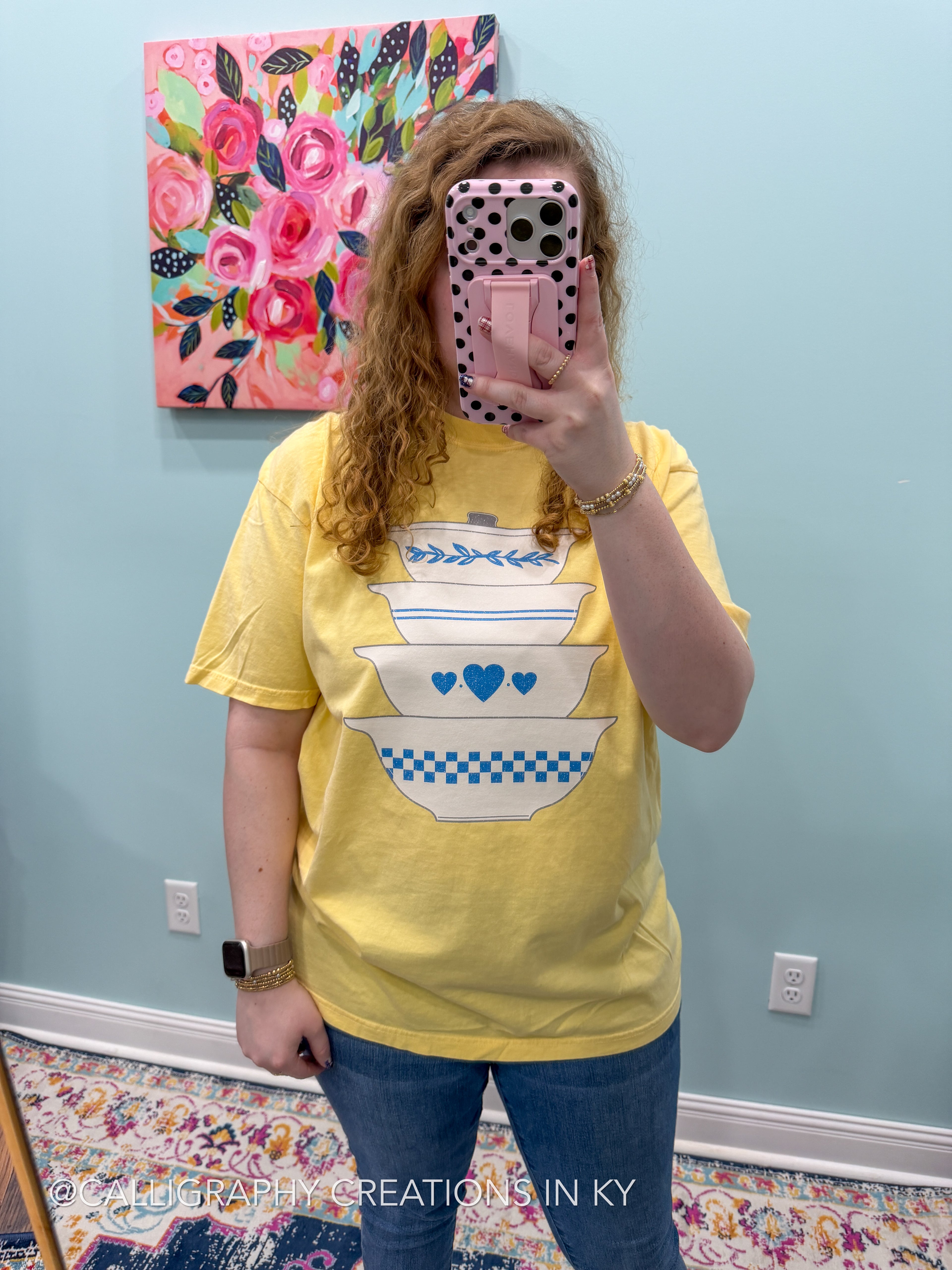 Yellow | Vintage Dishes Stack CC Tee