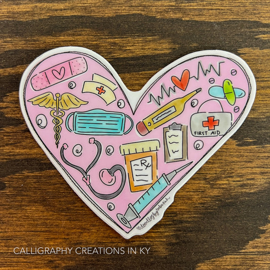 Nurse Heart - Doodles By Rebekah