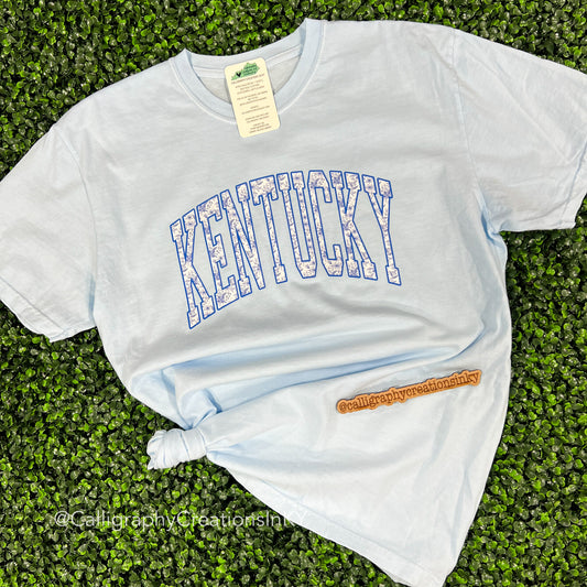 PREORDER | Blue Floral Kentucky Comfort Colors Tee