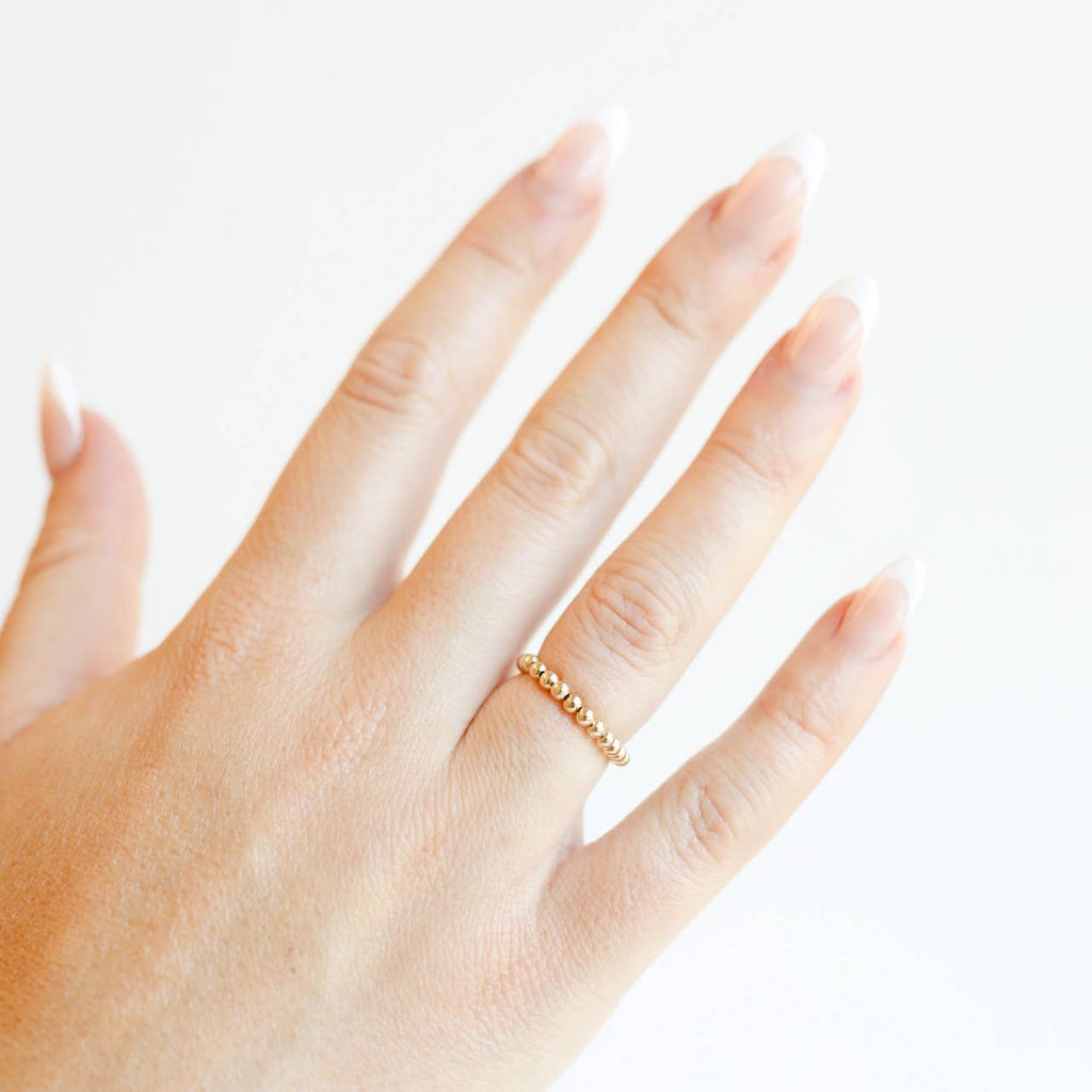 Ella Beaded Band Ring | Beaded Blondes