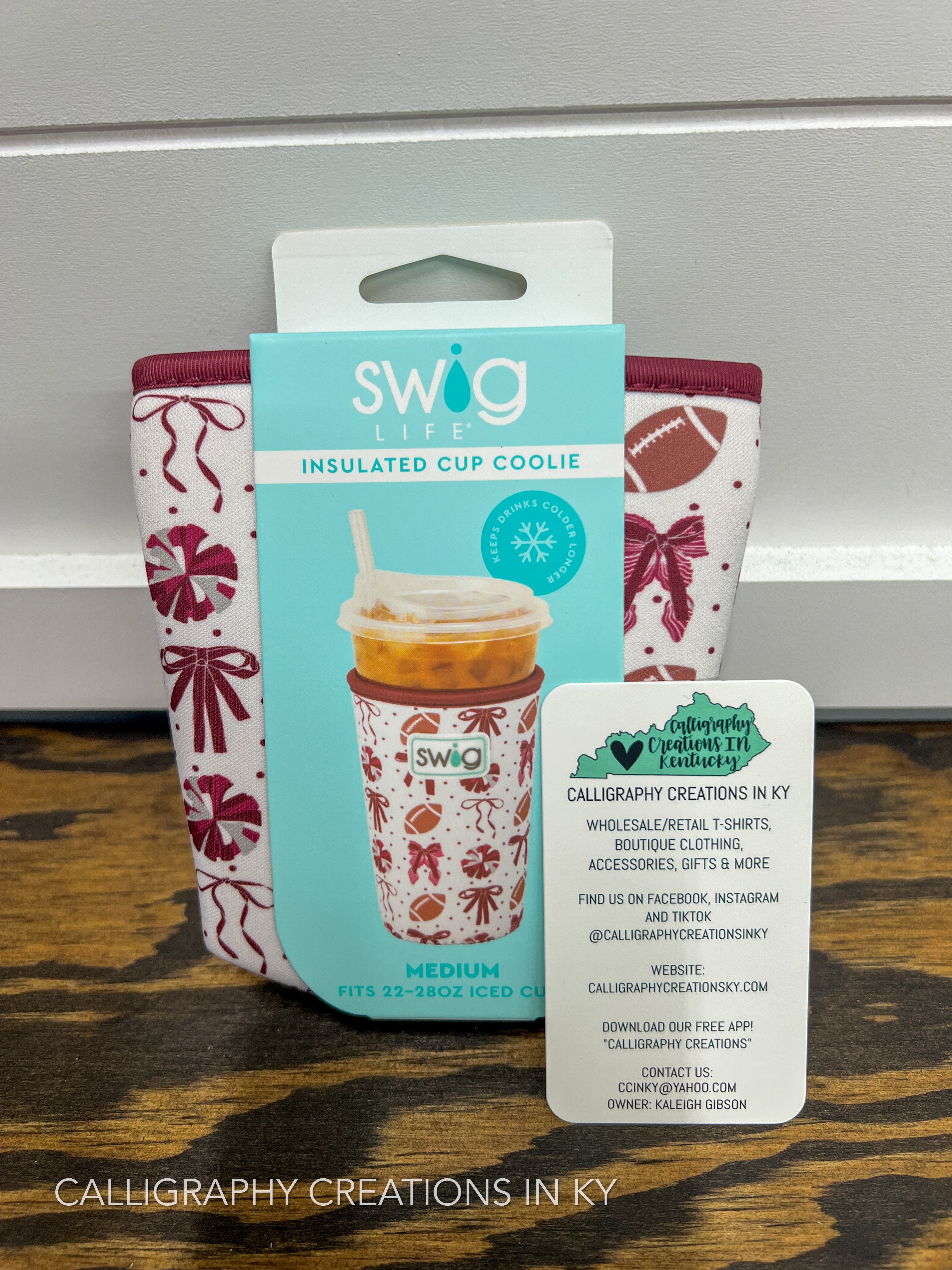 Maroon We’ve Got Spirit Medium Swig Iced Cup Coolie