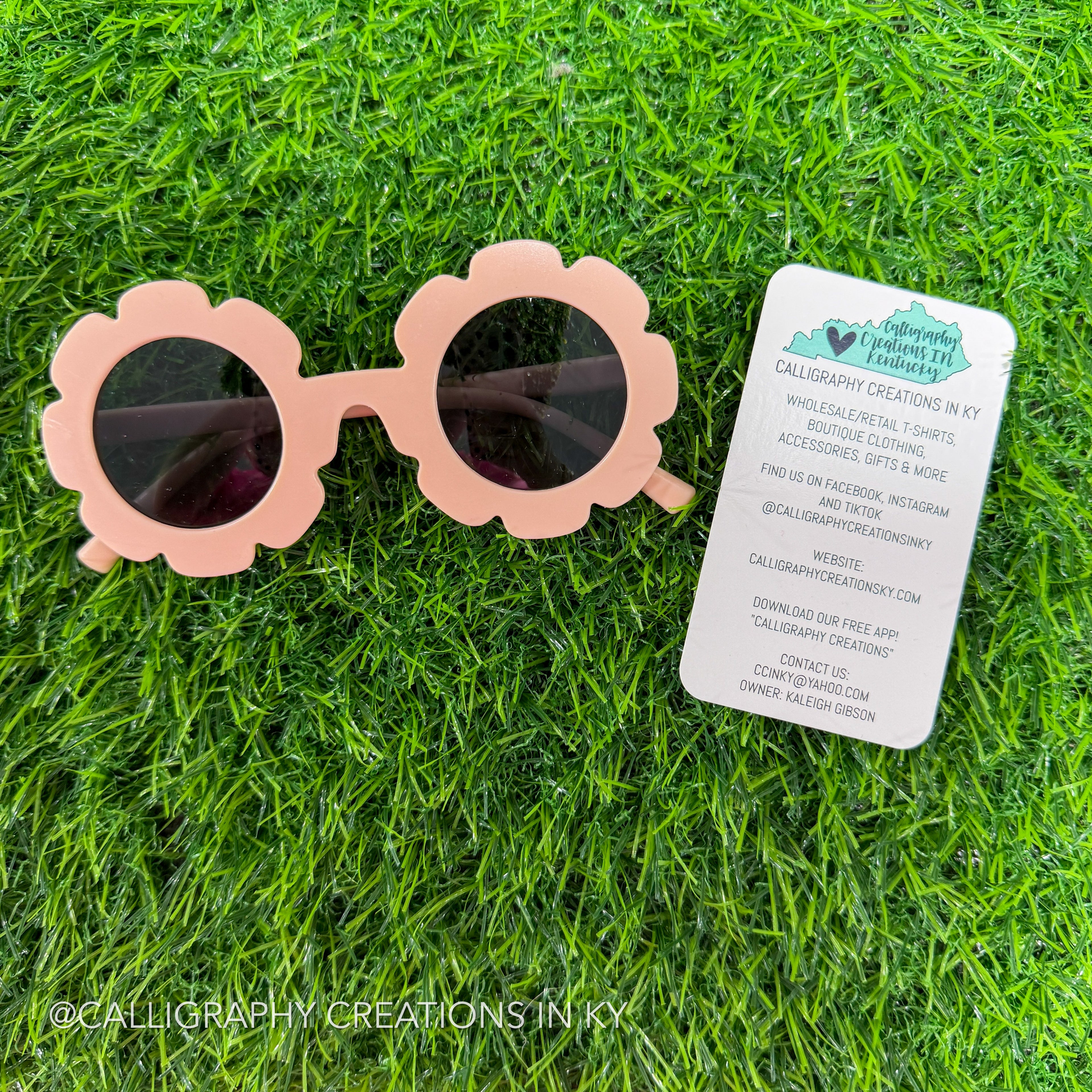 Pastel Pink - Kids Toddler Flower Sunglasses