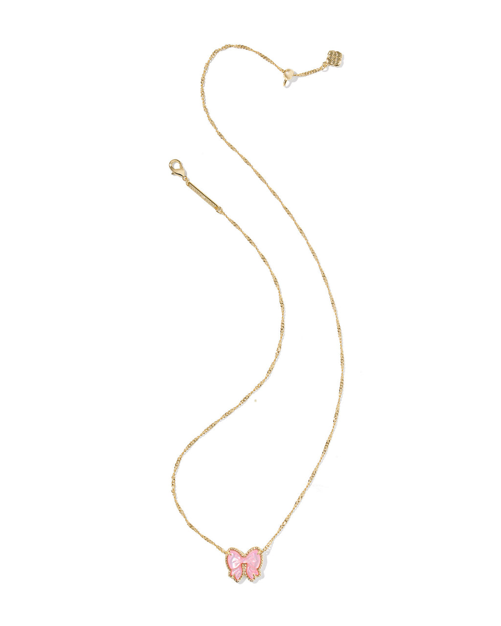 Kendra Scott Haley Bow Short Pendant Necklace - Gold Blush Ivory Mother Of Pearl