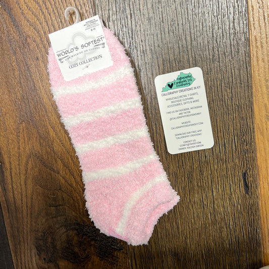 Candy Stripe Cozy Low | World’s Softest Socks
