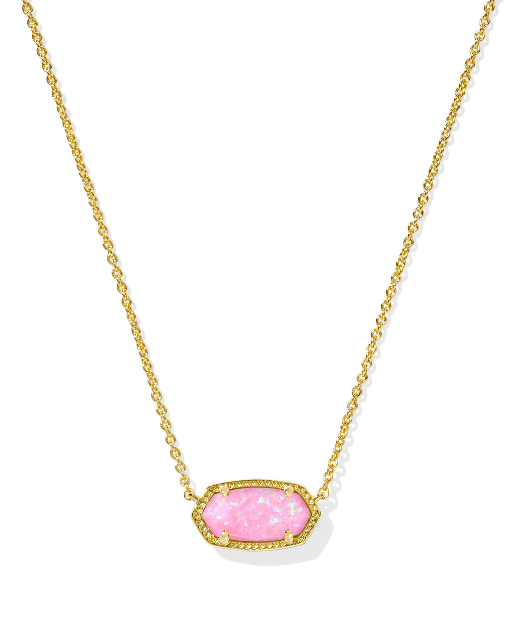 Kendra Scott Elisa Pendant Necklace - Gold Carnation Kyocera Opal