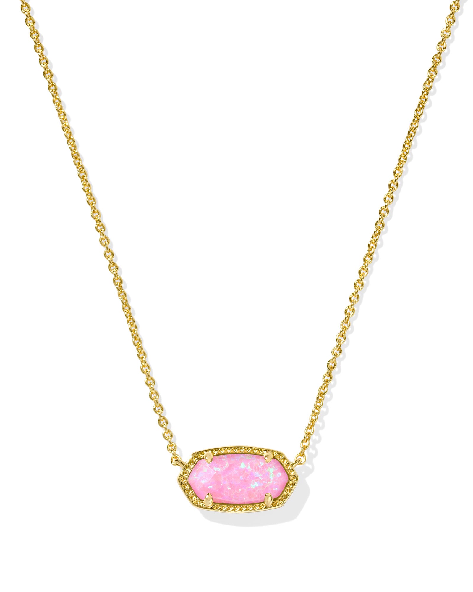 Kendra Scott Elisa Pendant Necklace - Gold Carnation Kyocera Opal