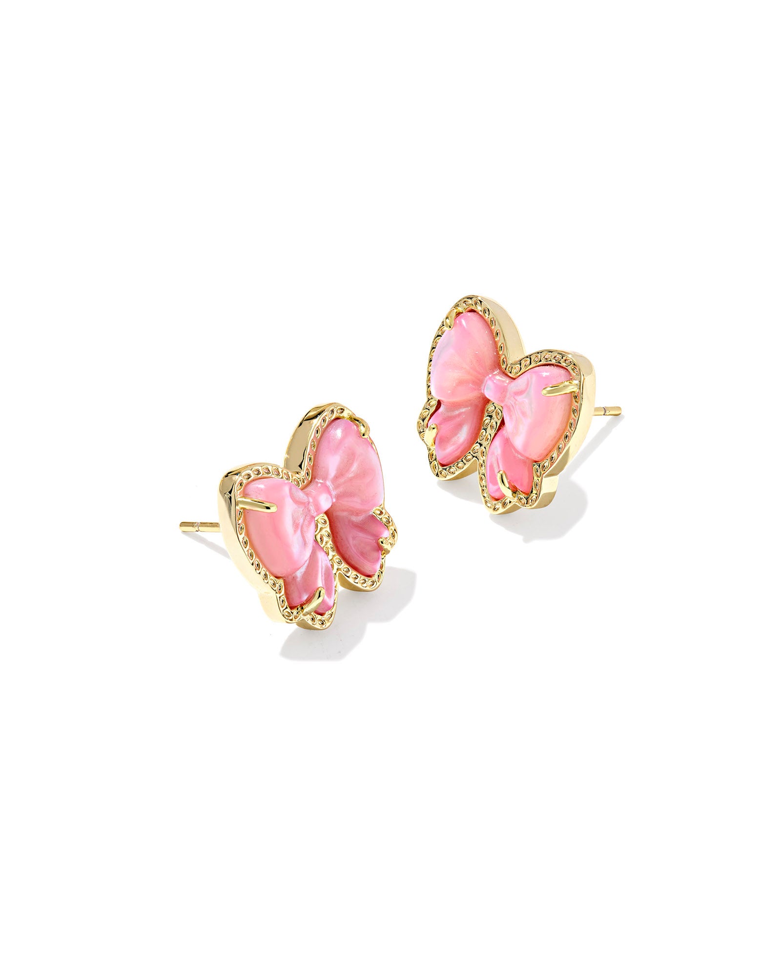 Kendra Scott Haley Bow Stud Earrings - Gold Blush Ivory Mother Of Pearl