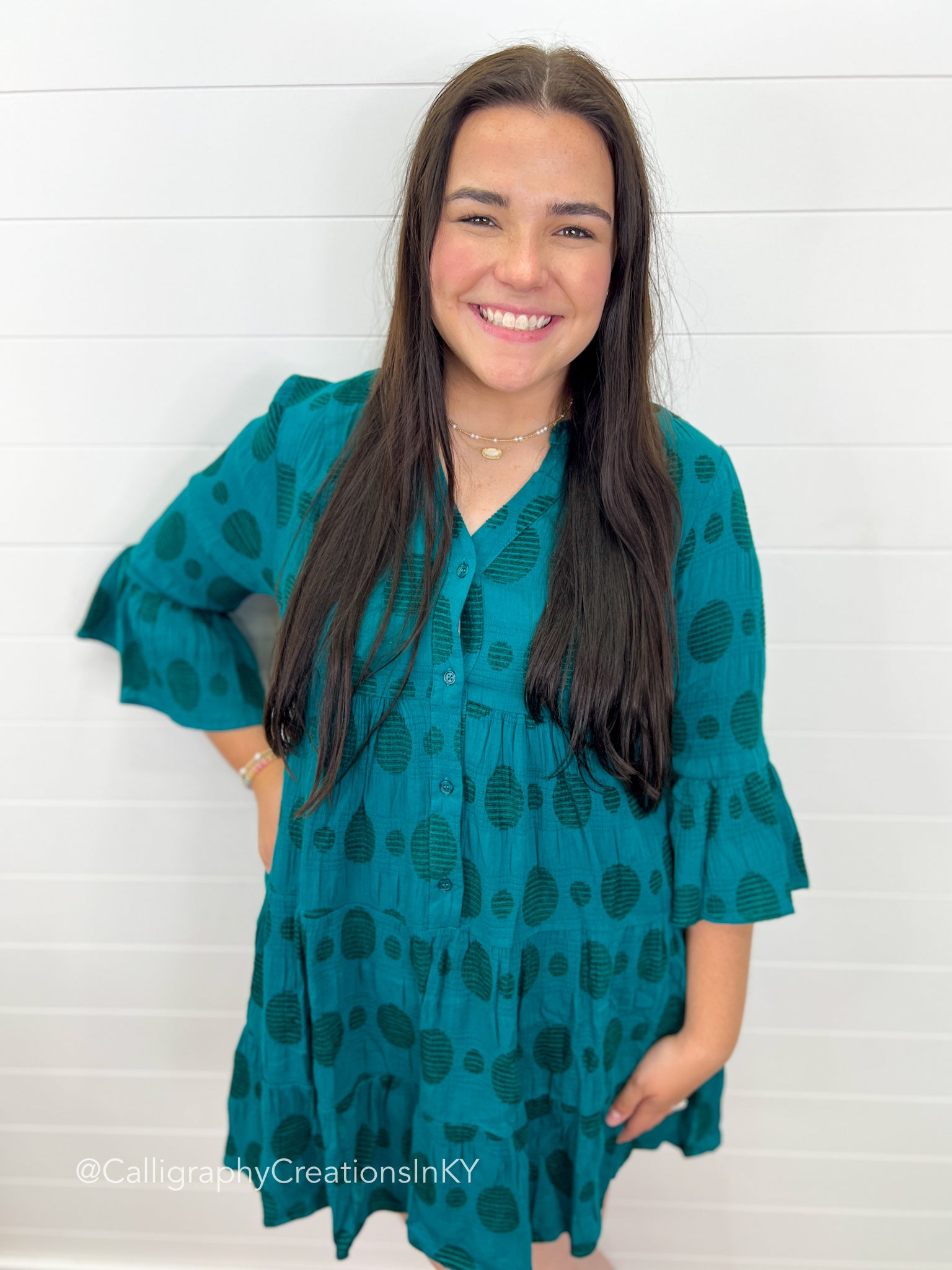 Teal • Swiss Dot Tunic/Dress