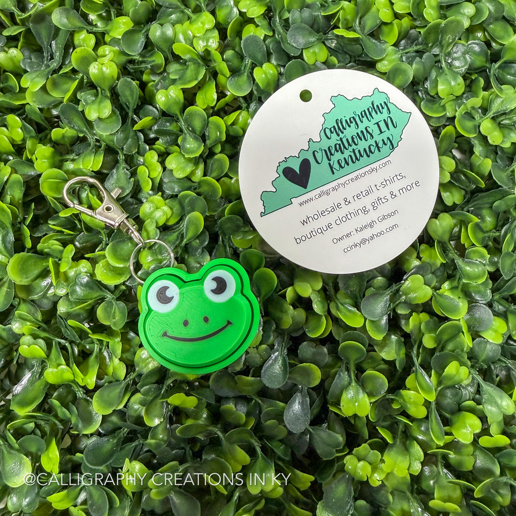 Green Frog Fidget Clicker Keychain