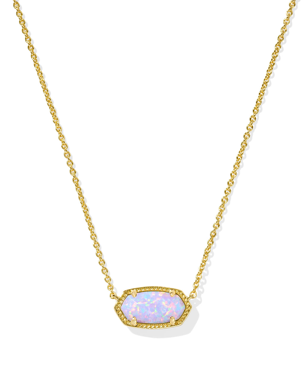 Kendra Scott Elisa Pendant Necklace - Gold Lilac Kyocera Opal