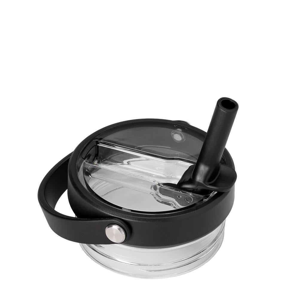 Black leakproof flip and sip replacement lid for swig cup