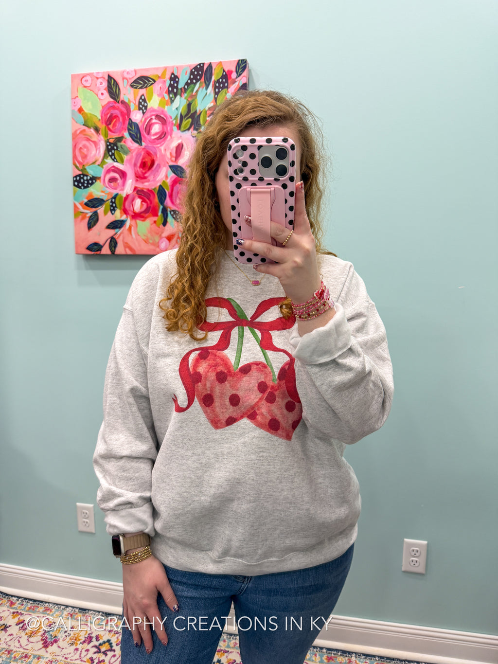 Heart Cherries Sweatshirt