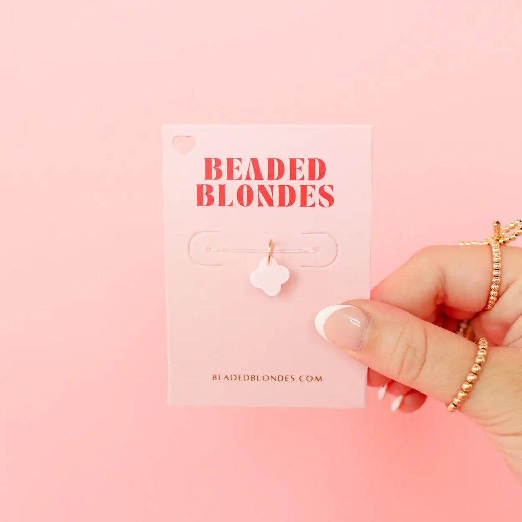 Pink Clover Charm (Interchangable) • Beaded Blondes