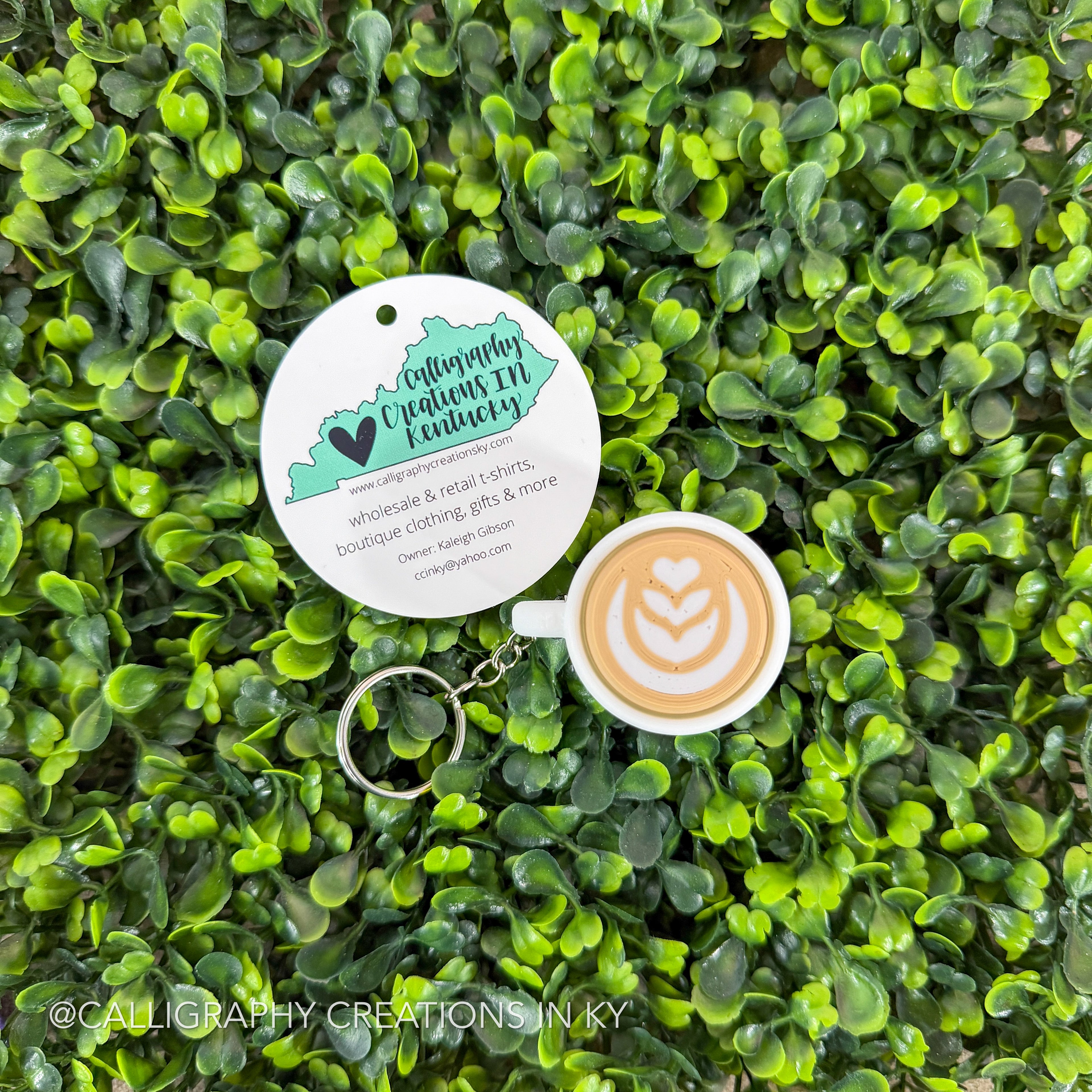 Latte Fidget Clicker Keychain