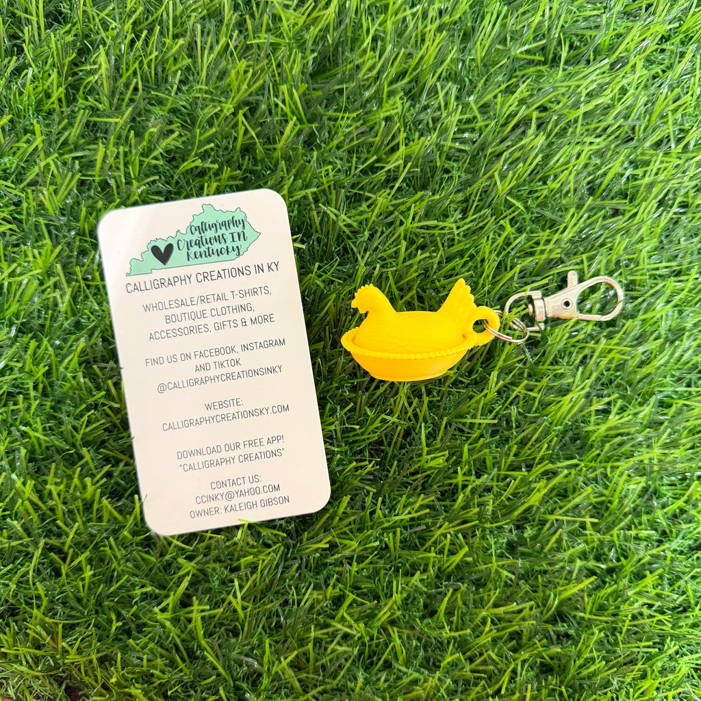 Lemon Yellow | Hen Keychain