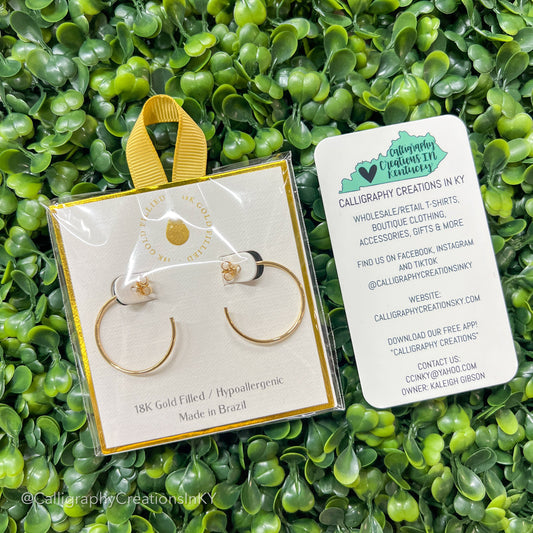 25 mm Gold Dipped Hoop Earrings