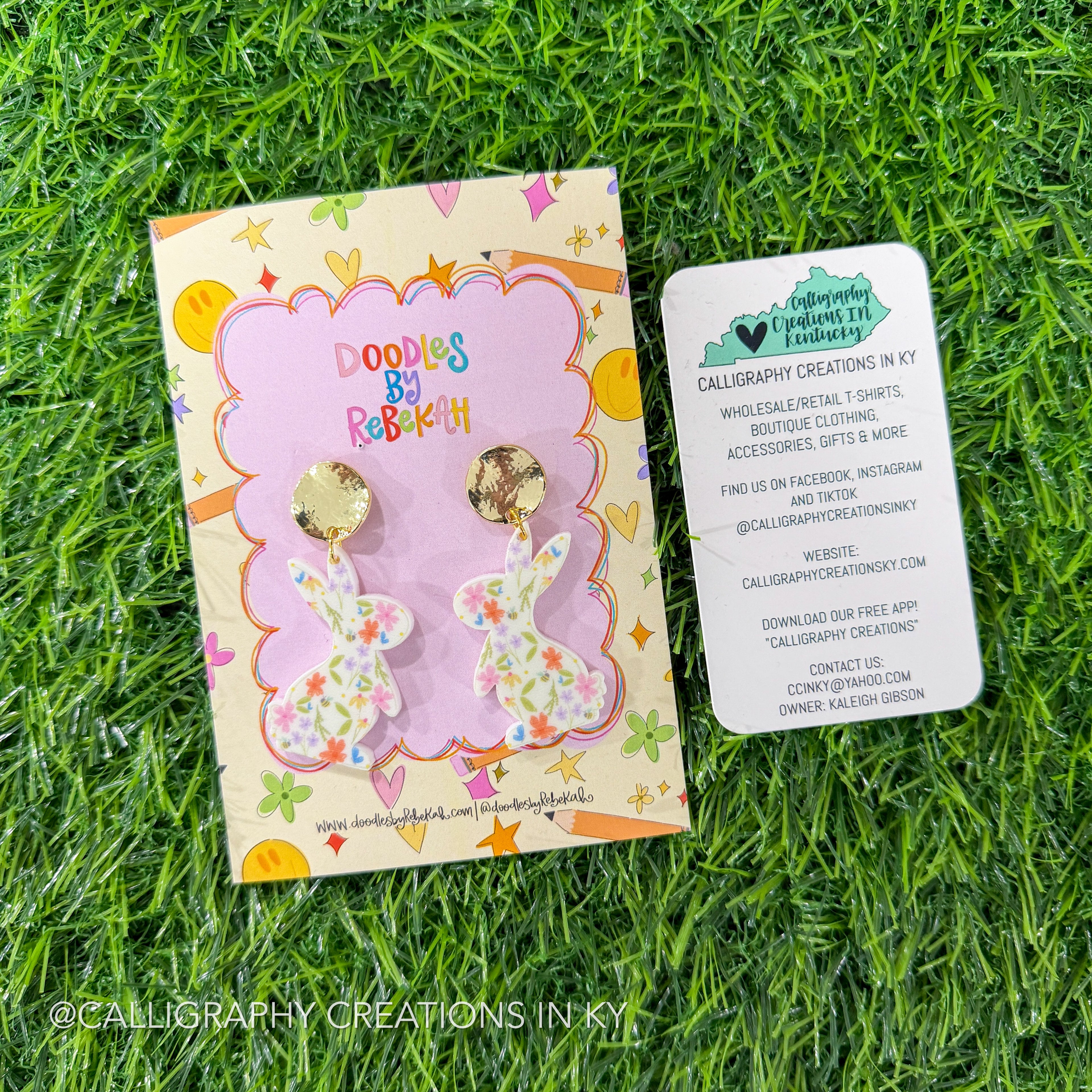 Wildflower Bunny Earrings • Doodles By Rebekah