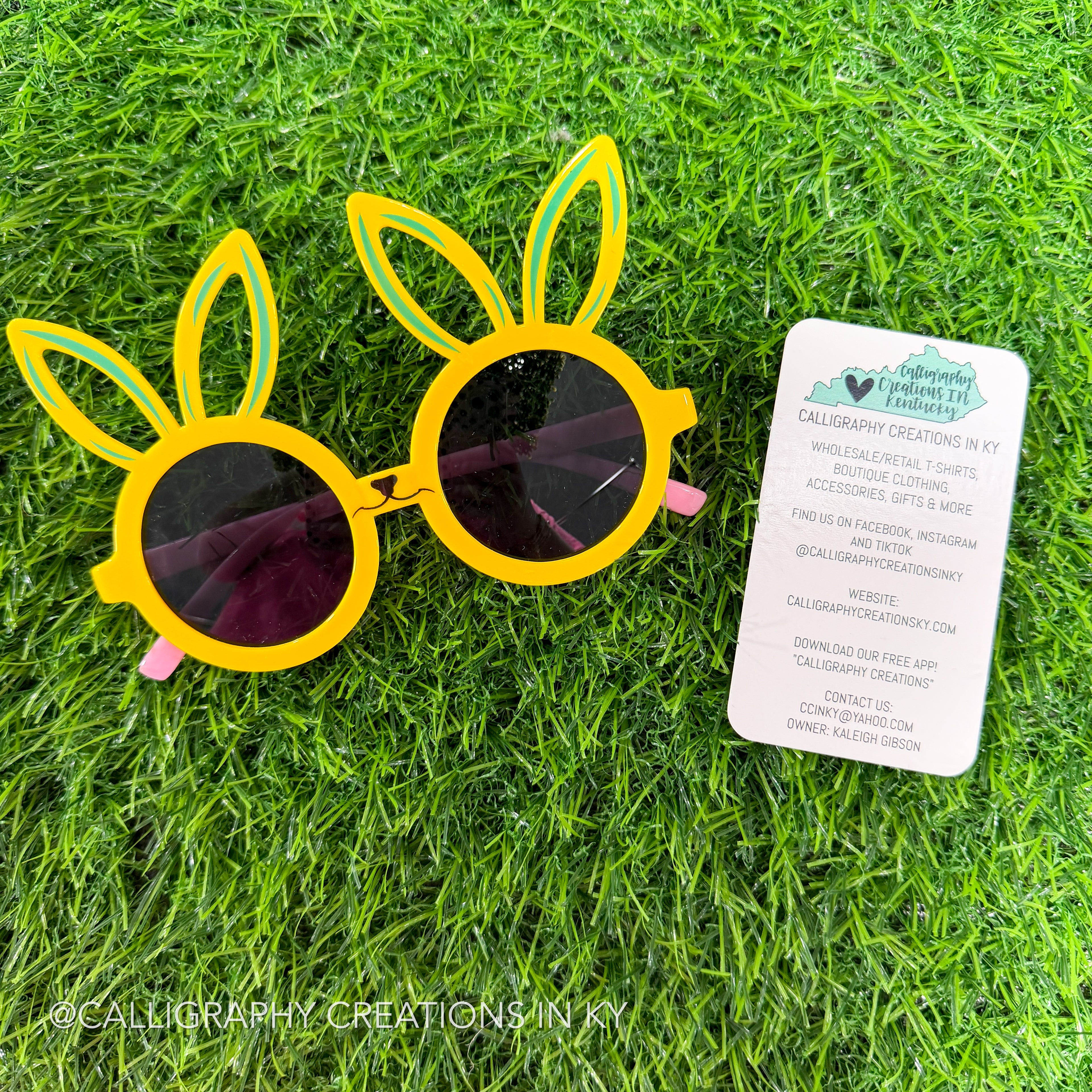 Yellow - Easter Toddler Kids Bunny Sunglasses