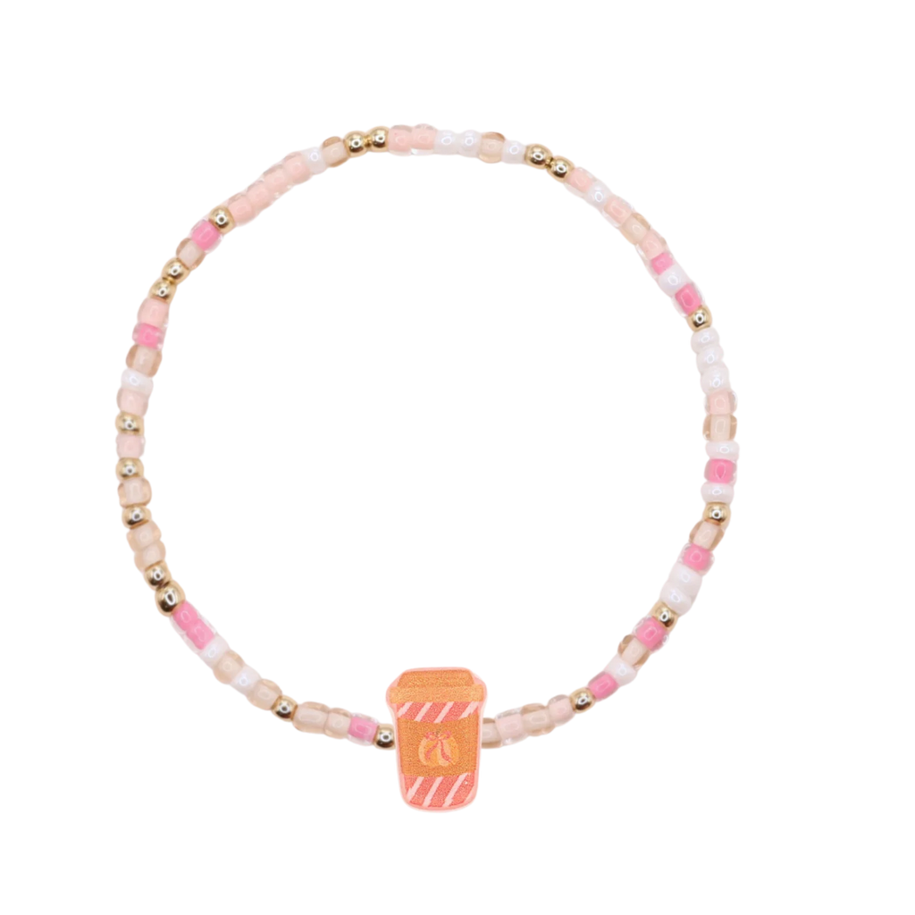 Sprinkle Pumpkin Spice Latte Bracelet: Standard 6.75 inch | Beaded Blondes
