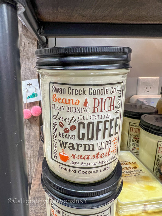 SCC Toasted Coconut Latte-Small 12 oz Candle
