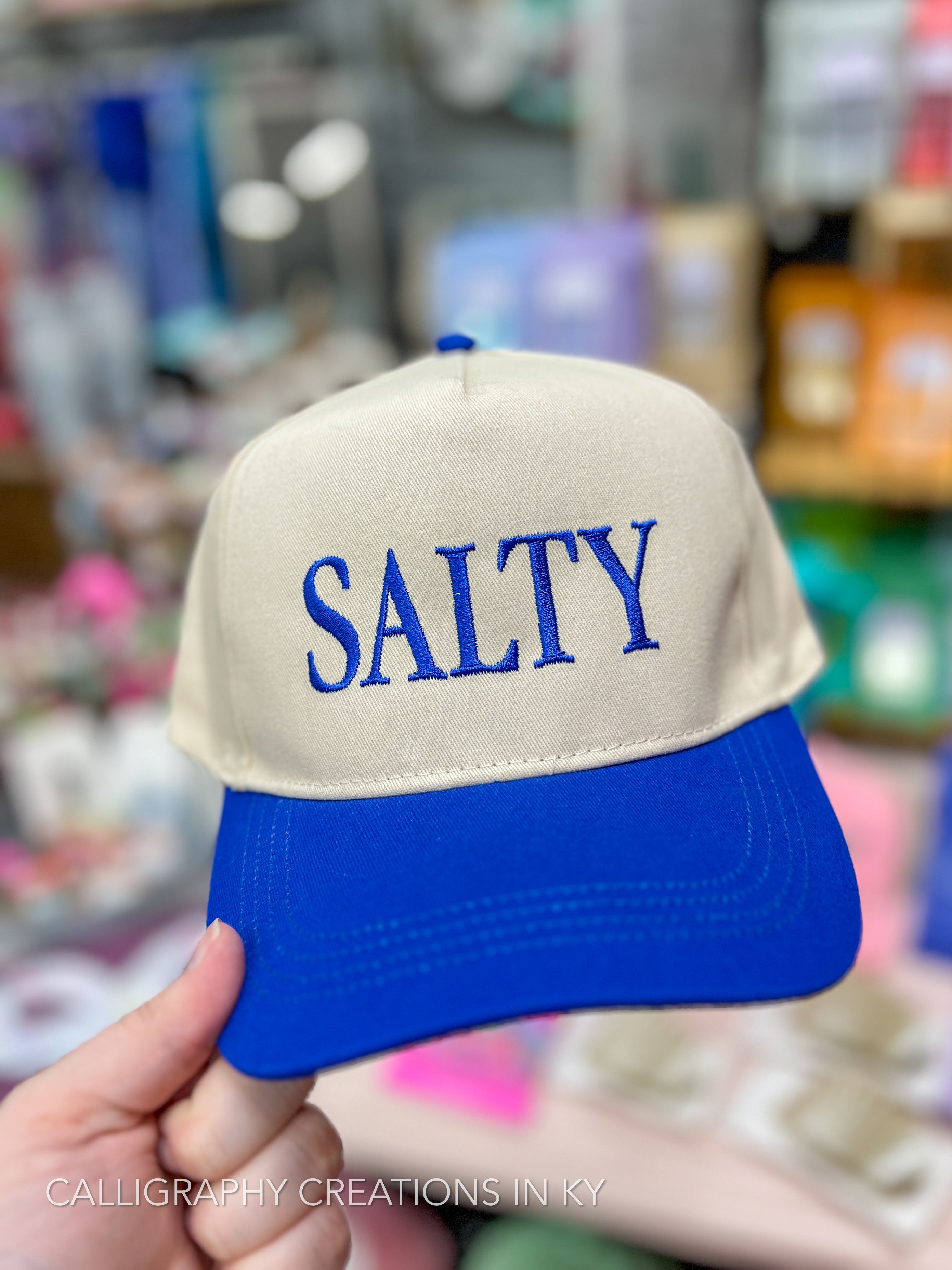 Blue | Salty Embroidered Trucker Hat