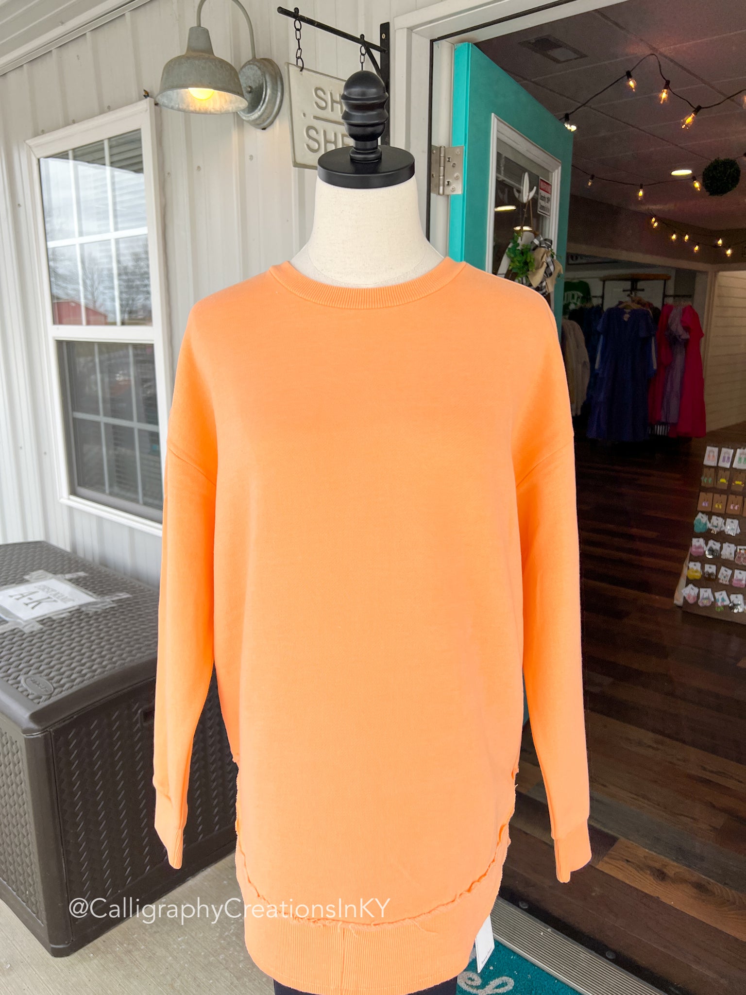 Creamsicle | Royce Melange Poncho Fleece