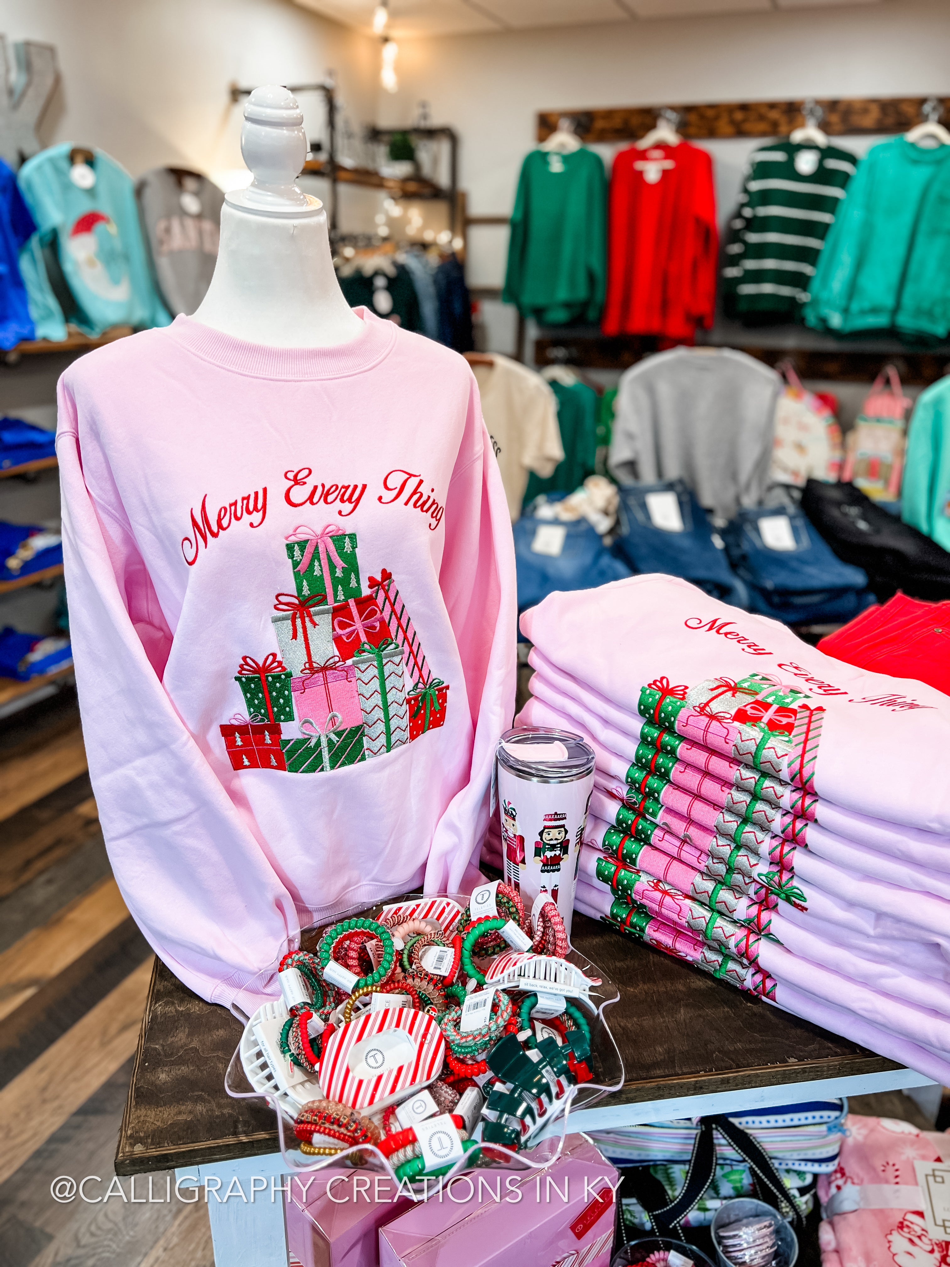 Merry Everything Embroidered Sweatshirt