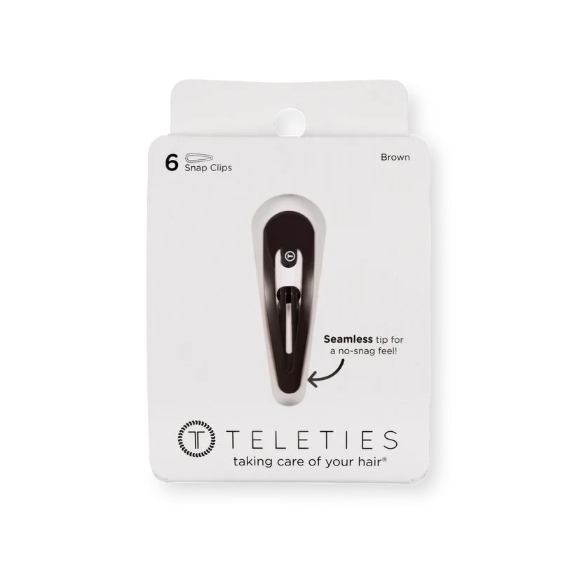 Brown Snap Clip 6ct (TELETIES)