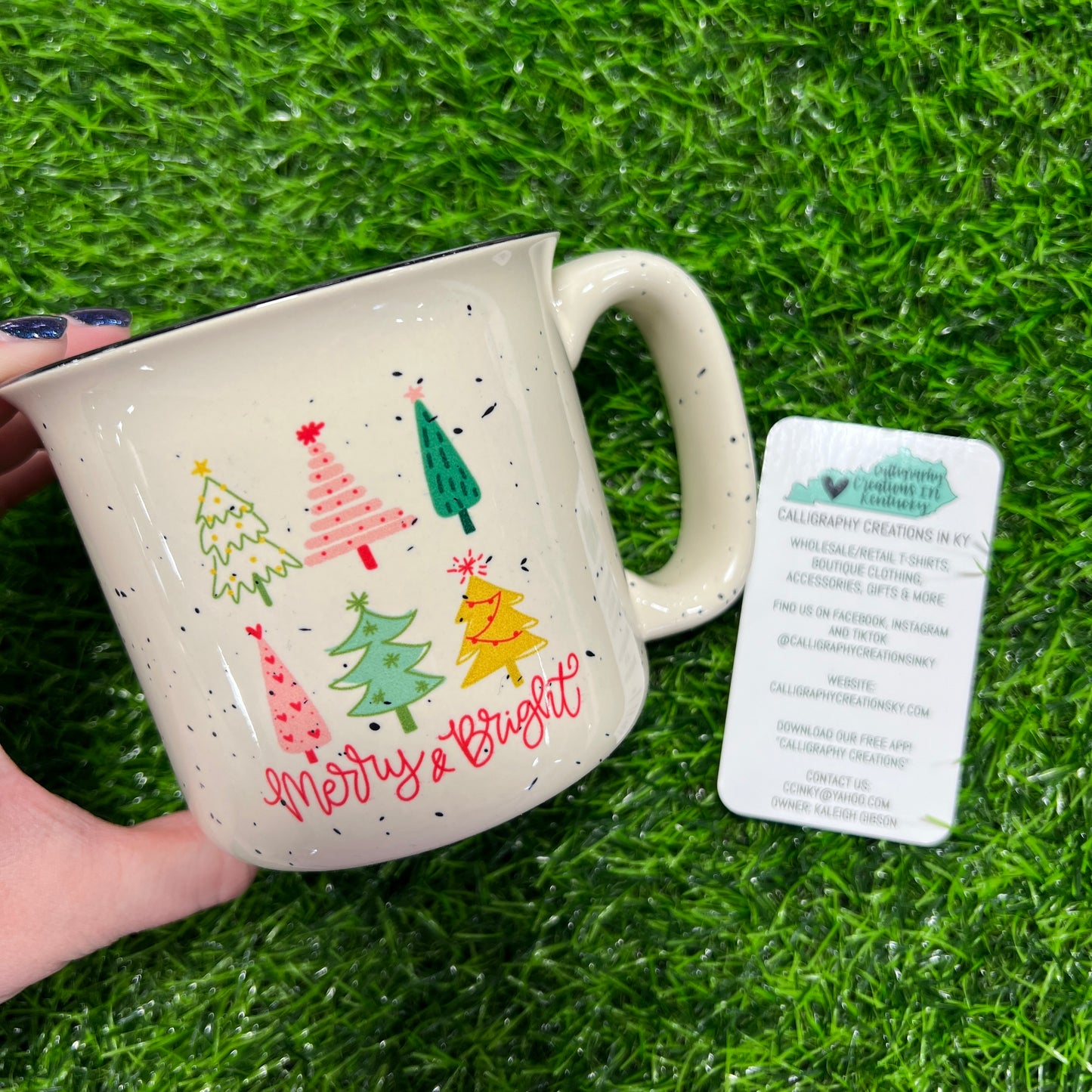 Merry & Bright Trees Doodles By Rebekah Mug