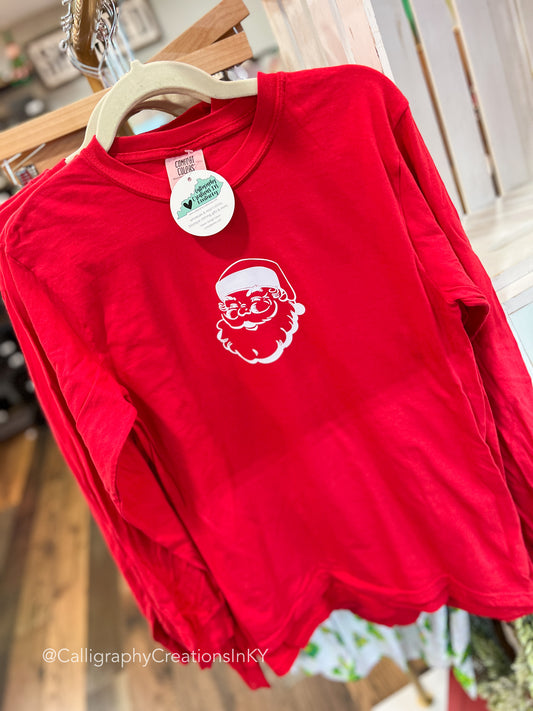 Red Santa LS Tee