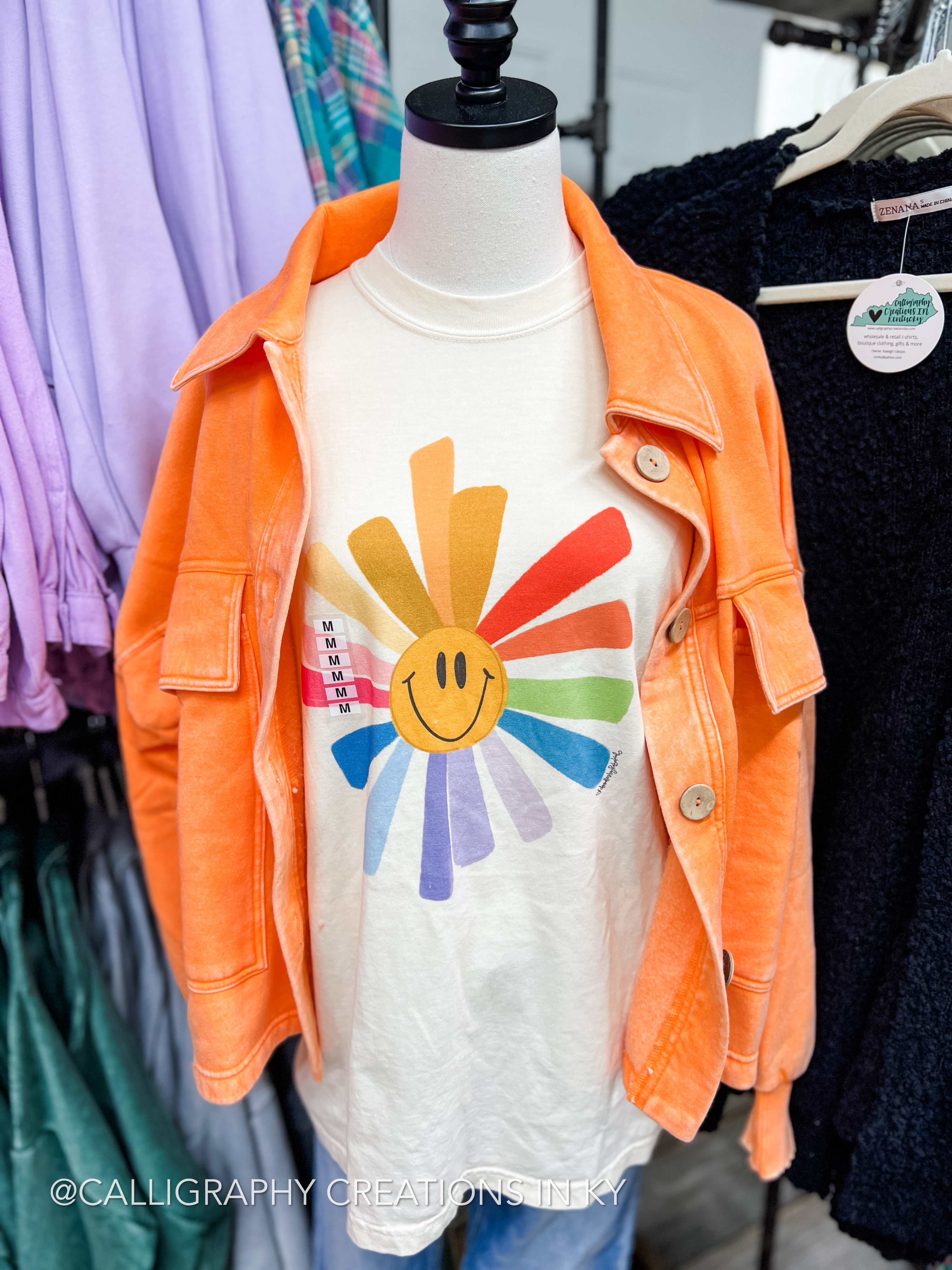 Lt. Orange | Acid Wash Crop Shacket