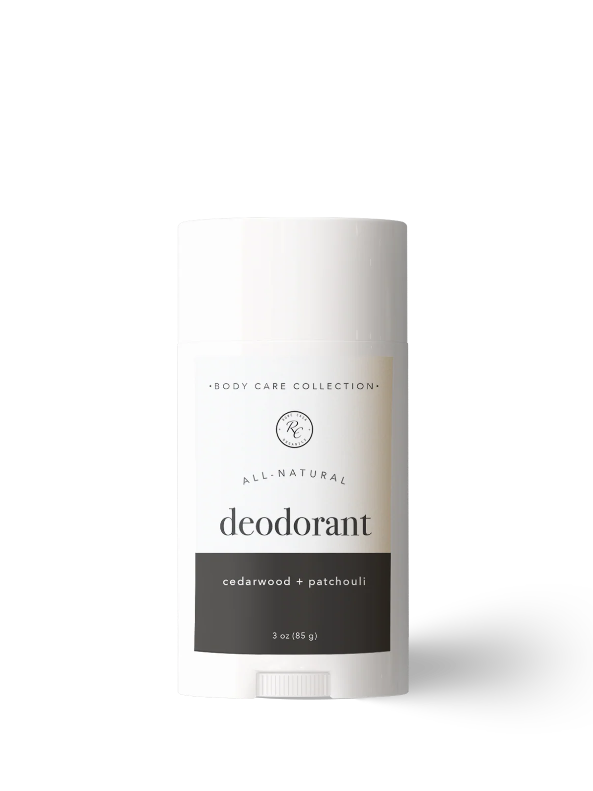 All-natural deodorant container with 'Body Care Collection' branding on a white background