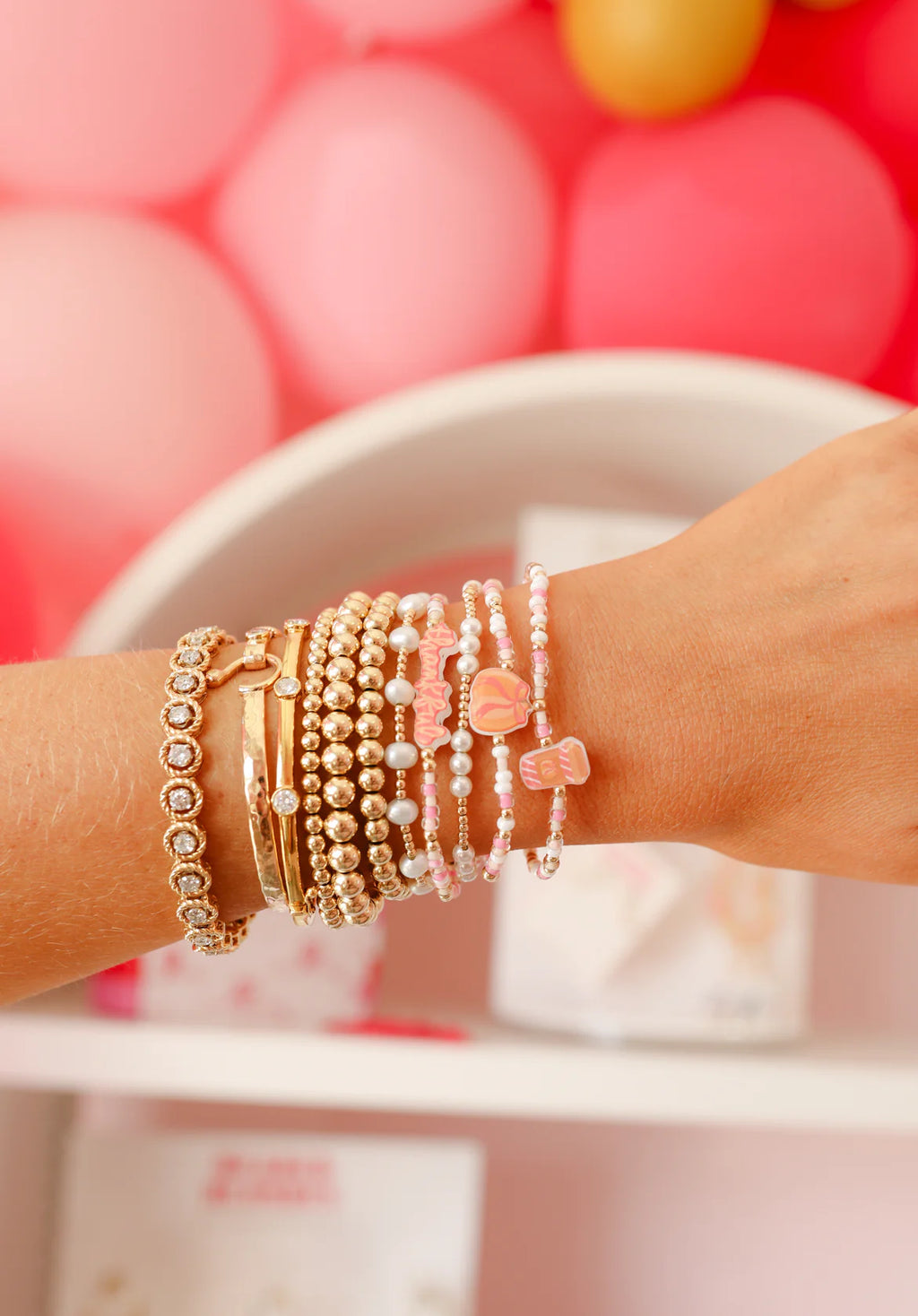 Gold Pumpkin Bracelet: Standard 6.75 inch | Beaded Blondes