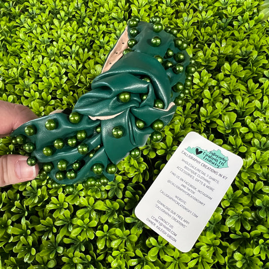 Green Pearl Non-Headache Headband