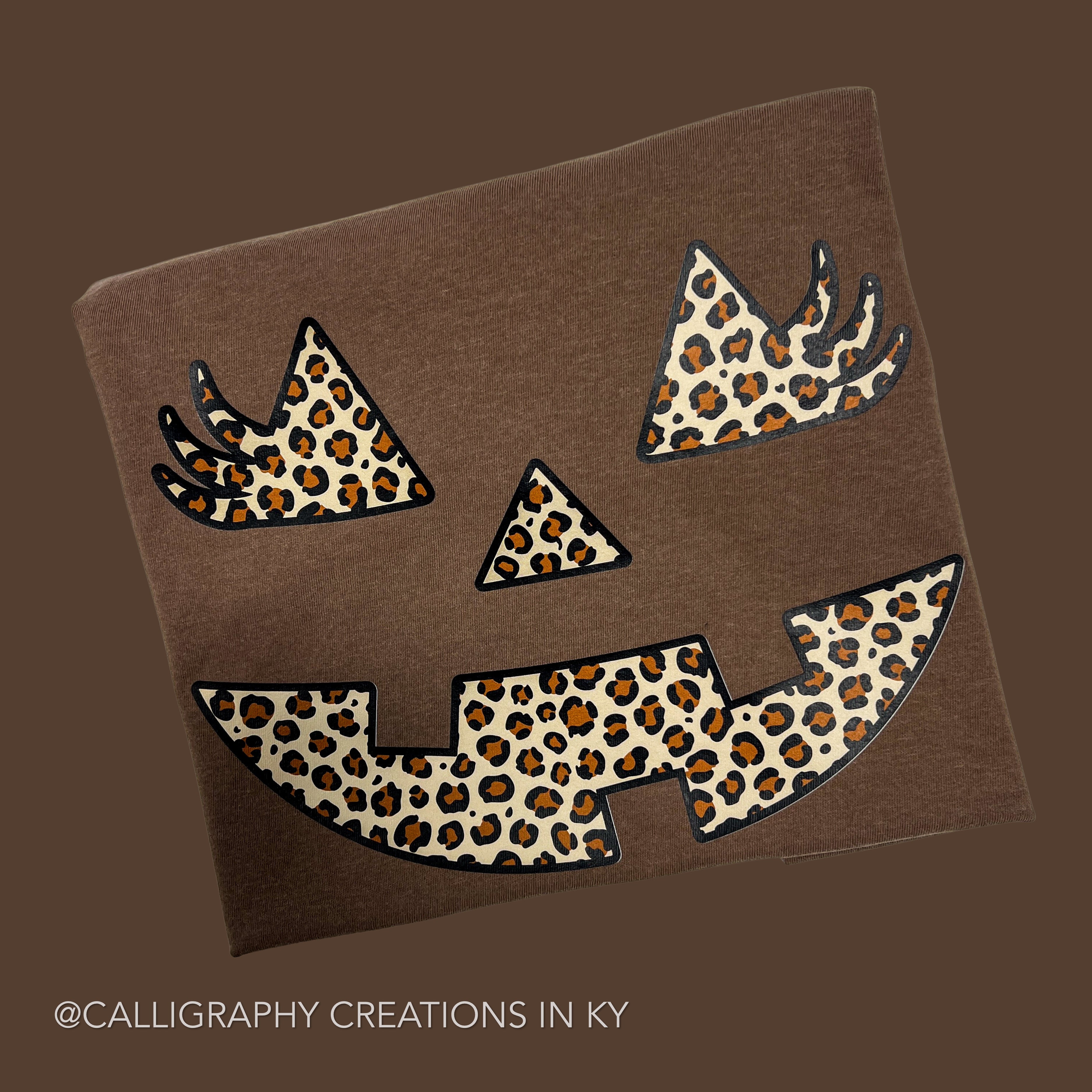 Leopard Jack O Lantern Face CC Tee