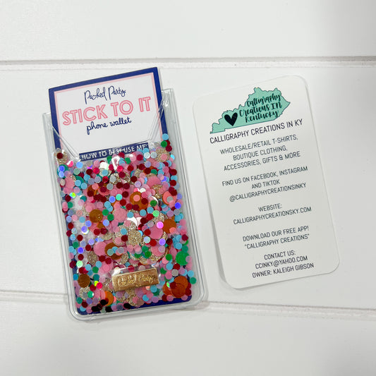 Essentials Confetti Stick-on Phone Wallet