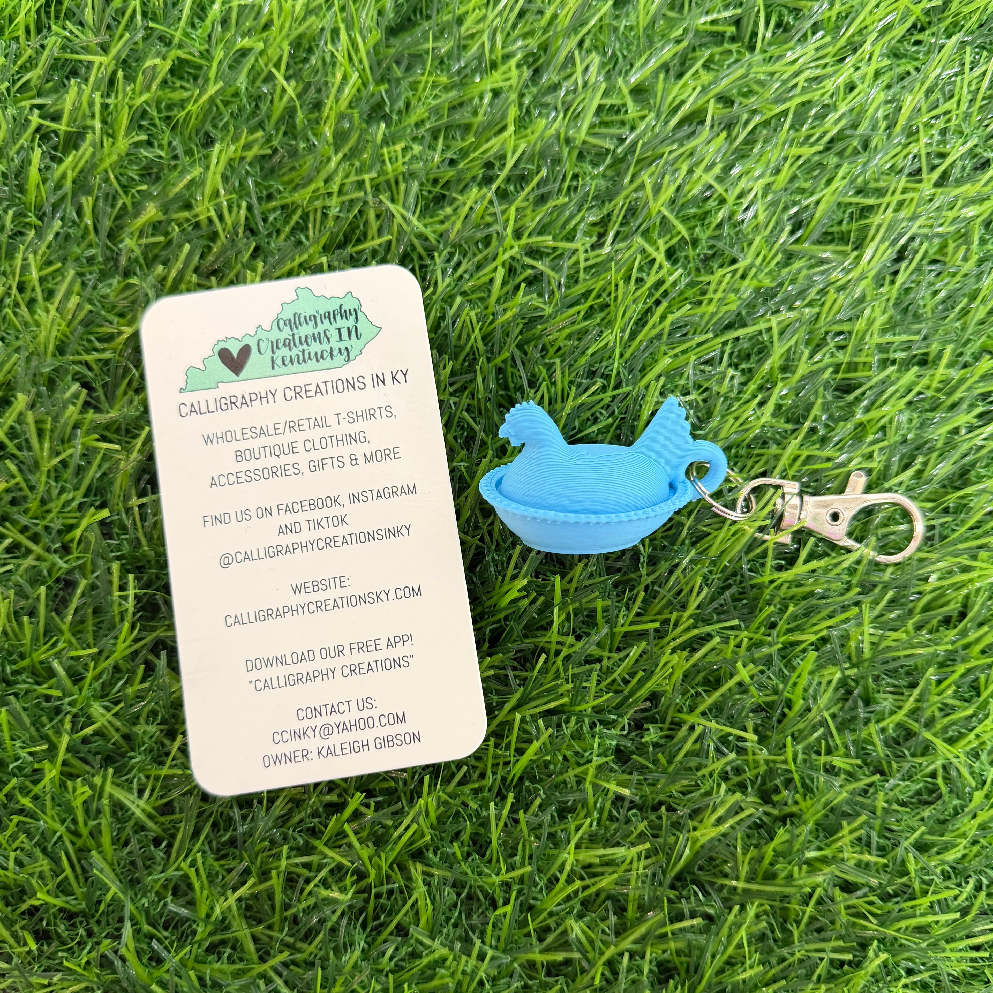 Sky Blue | Hen Keychain