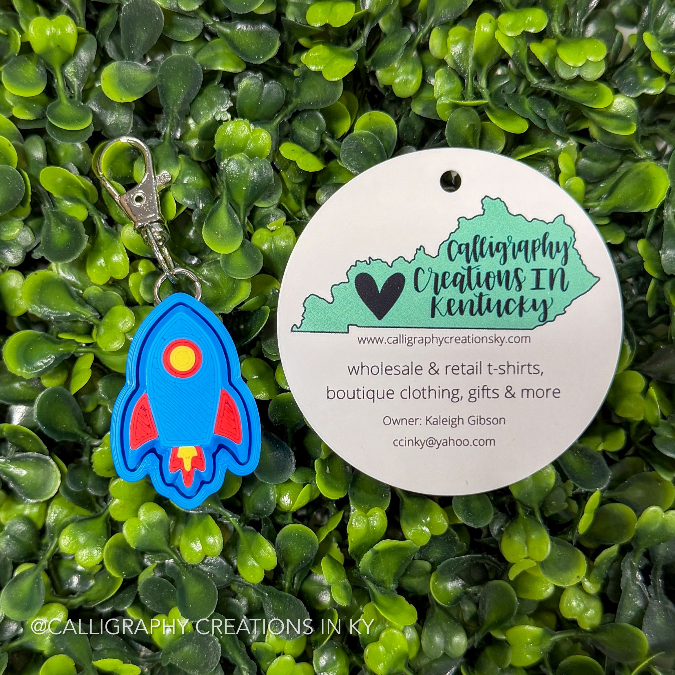 Rocket Fidget Clicker Keychain