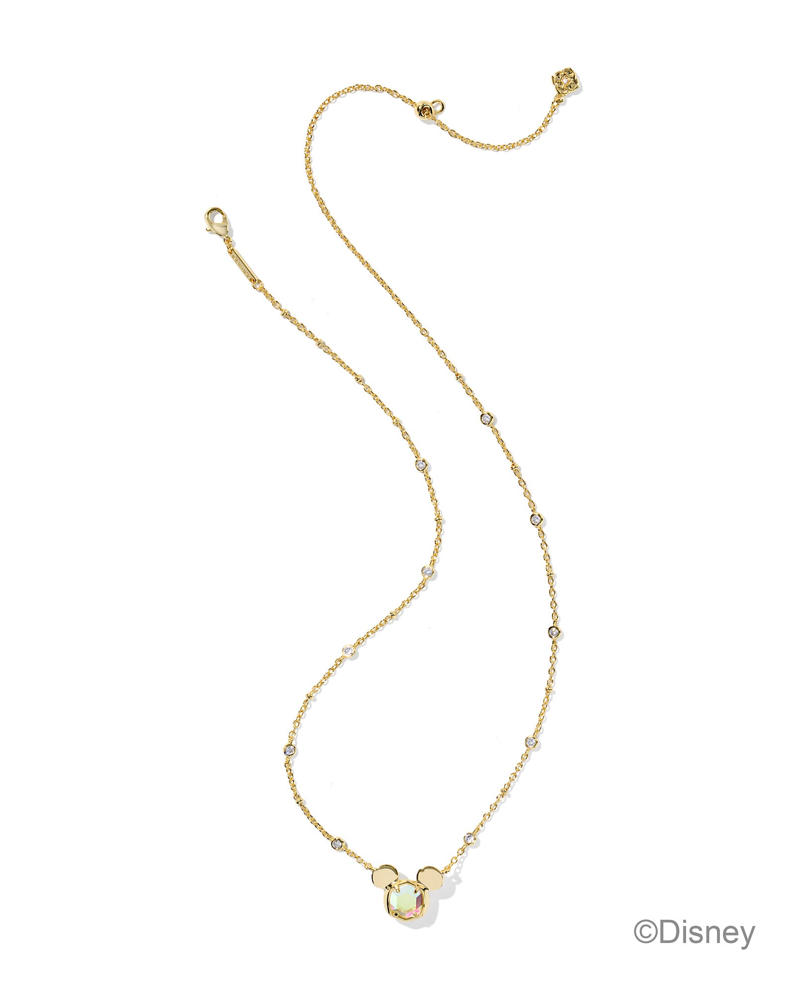 Gold chain necklace with Mickey Mouse pendant 
