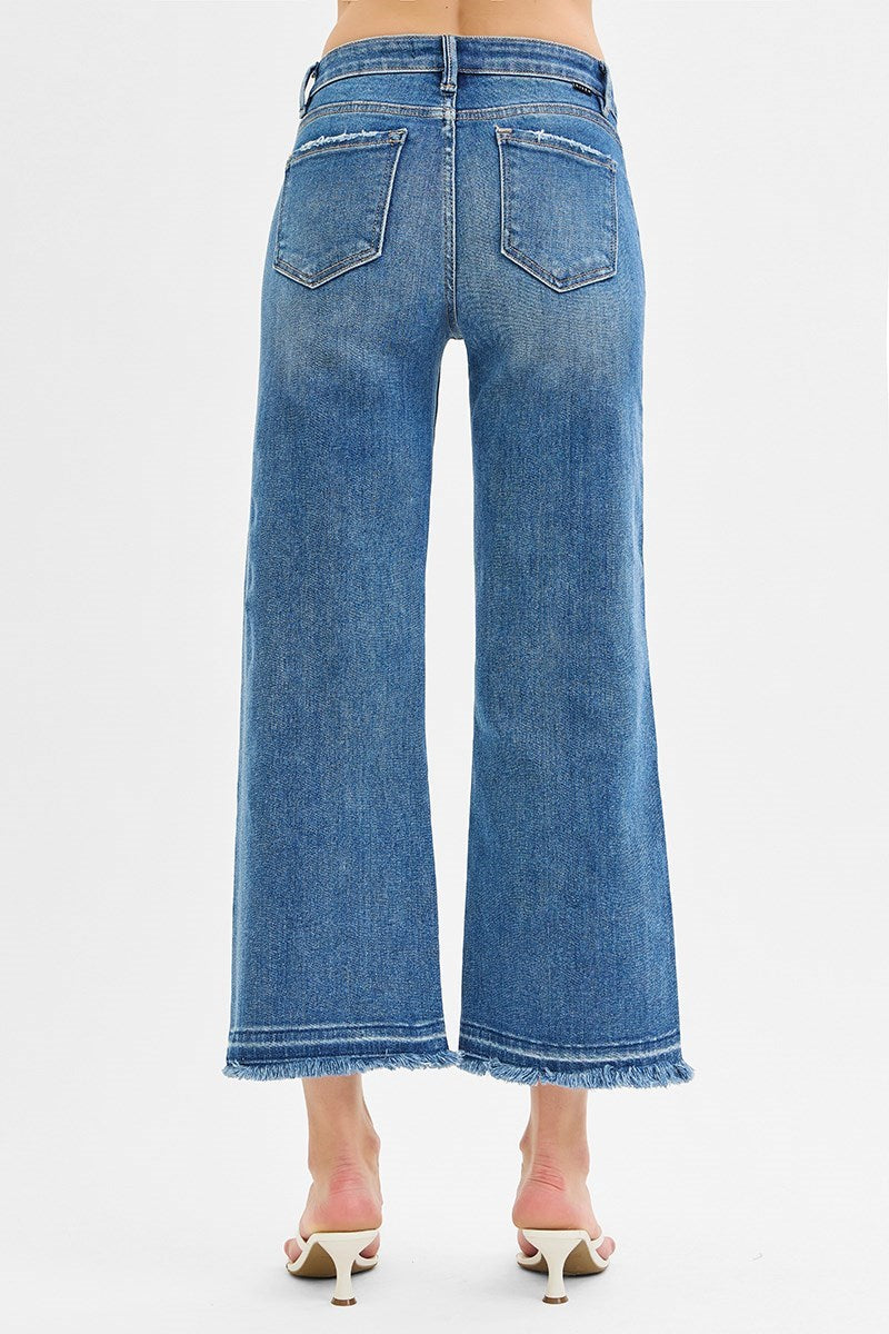 Ellie Jeans | Mid Rise Crop Wide