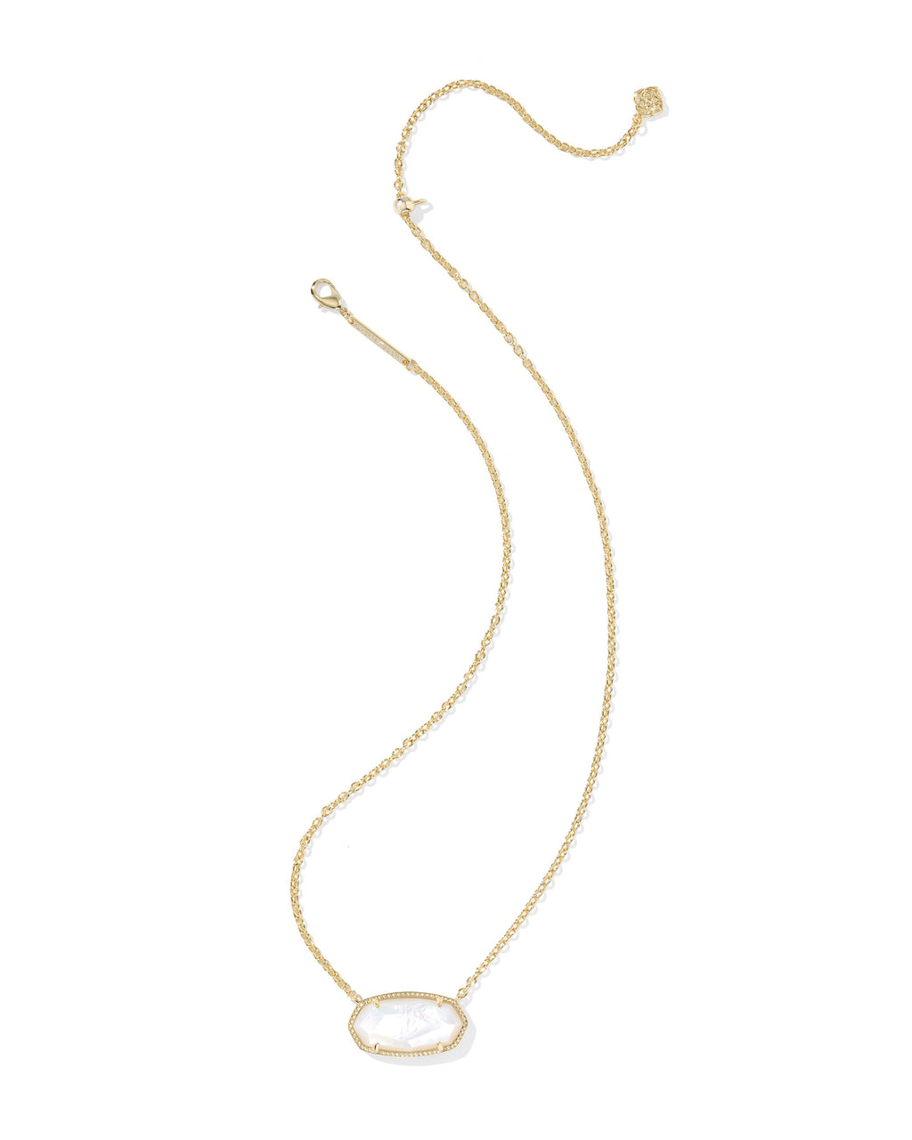 Kendra Scott Elisa Statement Short Pendant Necklace - Gold Ivory Mother Of Pearl