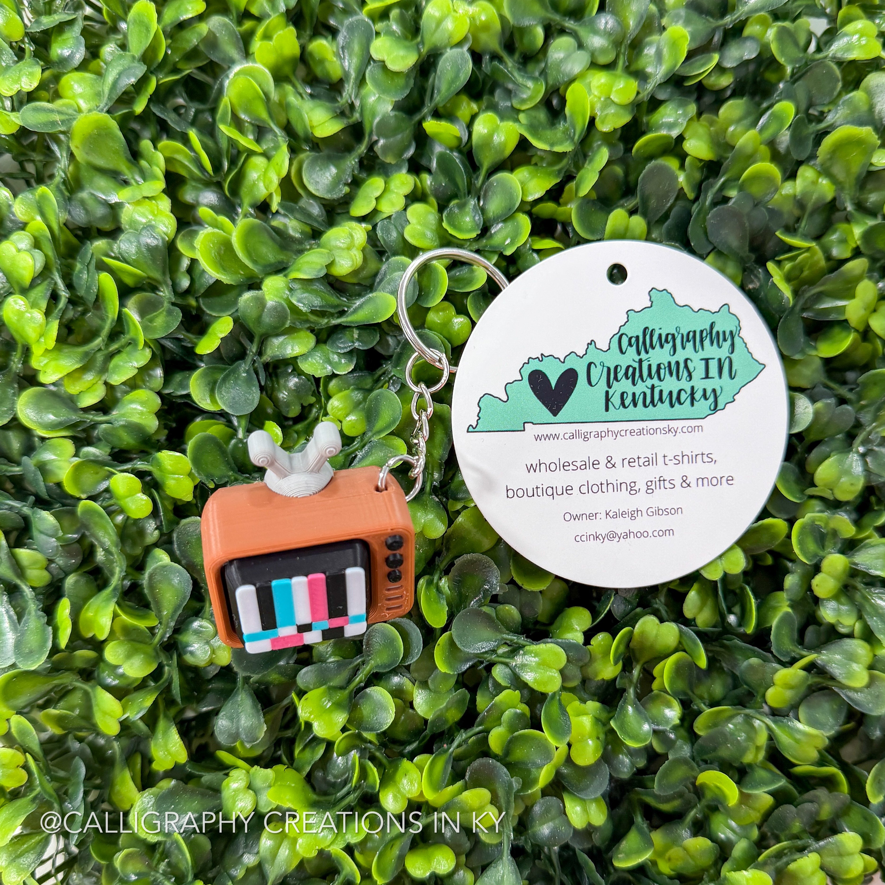 No Signal TV Fidget Clicker Keychain