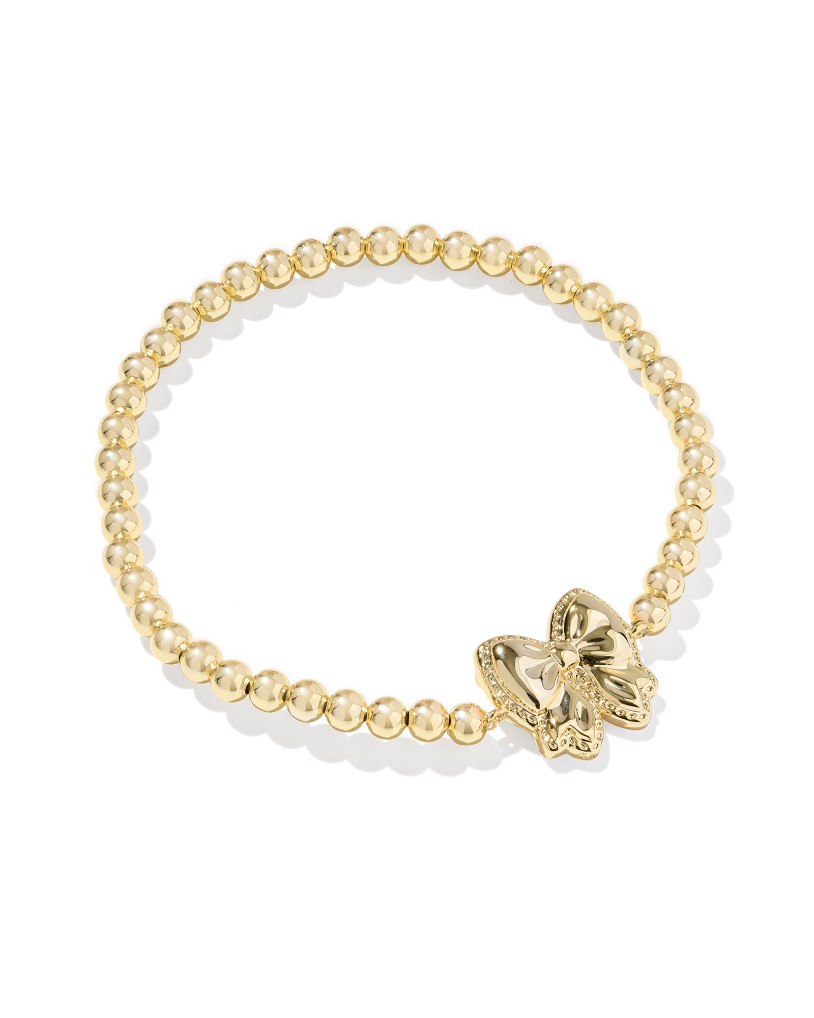 Kendra Scott Haley Bow Stretch Bracelet - Gold Ivory Mother Of Pearl