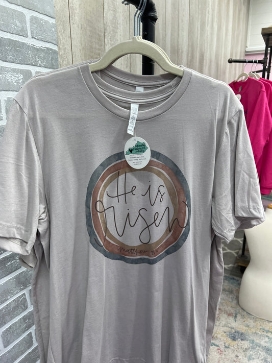 He Is Risen Matthew 28:6 Tee FINAL SALE