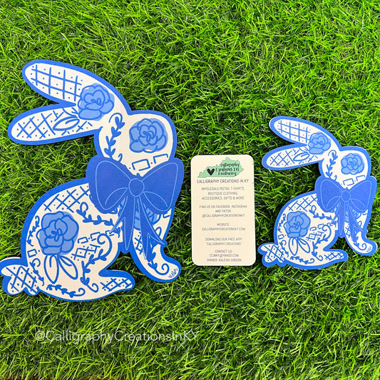 Blue Bunny Bow Attachment | Doodles By Rebekah