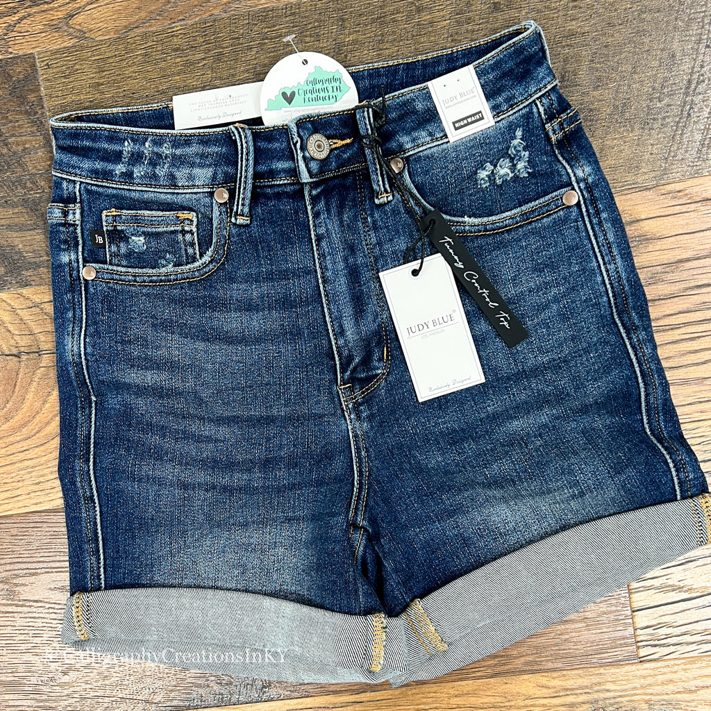 Demi Tummy Control Jean Shorts • Judy Blue