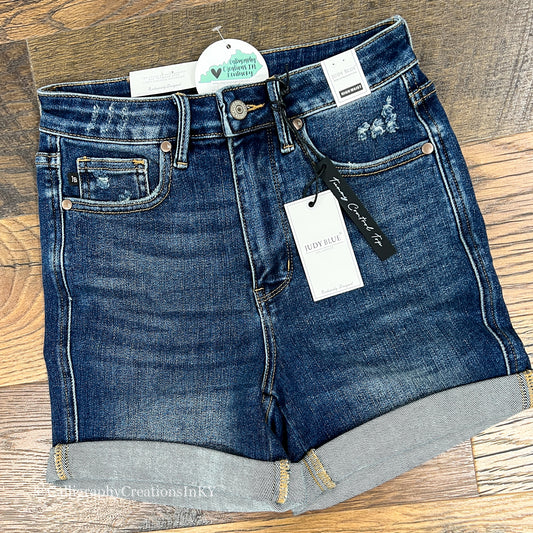 Demi Tummy Control Jean Shorts • Judy Blue